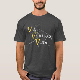 Camiseta Juan 14:6: Escritura latina: Via, Veritas, Vita