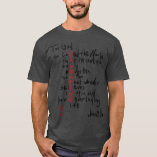 Camiseta Juan 316 de San Valentín para Dios tan amado