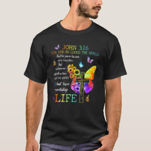Camiseta Juan 316 Porque Dios Amó Tanto Al Mundo Fe Cristia