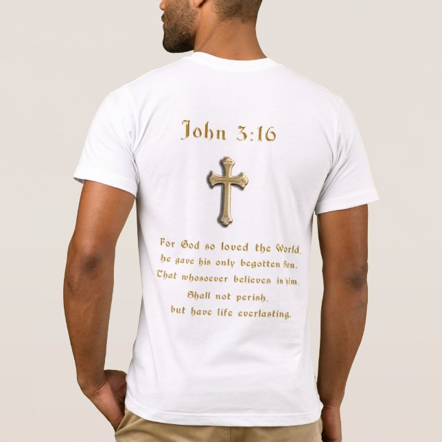 Camiseta Juan 3:16 cristiano (Reverso)