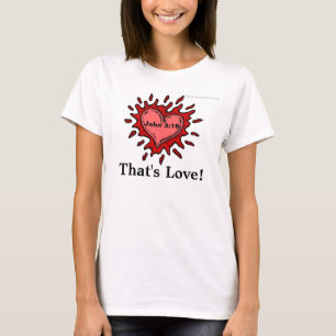 Camiseta Juan 3:16 Eso es Amor cita bíblica de amor