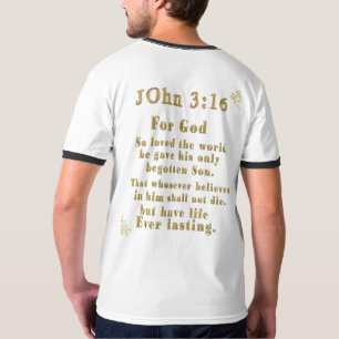 Camiseta Juan 3:16 y versículo cristiano