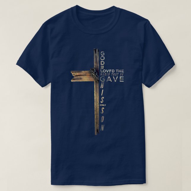 Camiseta Juan 6 Cruz de la Biblia Cristiana TShirt (Diseño del anverso)