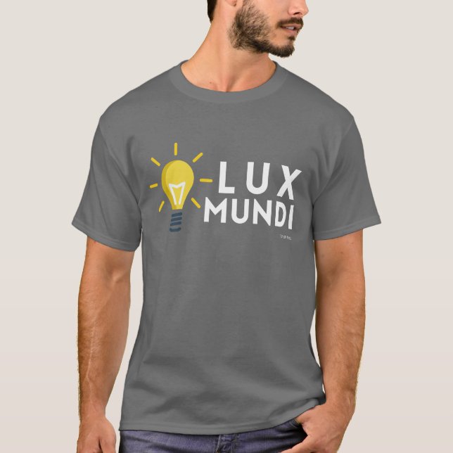 Camiseta Juan 8:12: Lux Mundi (Luz del Mundo) (Anverso)