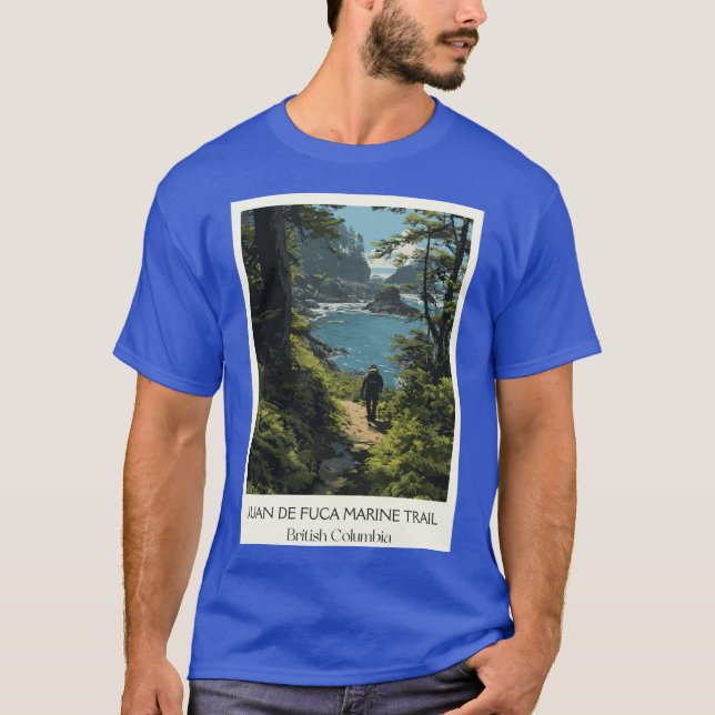 Camiseta Juan de Fuca Marinerail West Coast Hiking Art Prin (Anverso)