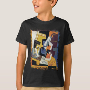 Camiseta Juan Gris - Violín y vaso - Arte abstracto