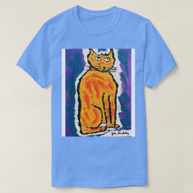 Camiseta Juan Hinckley pintura original del gato Beisbol TS (Diseño del anverso)