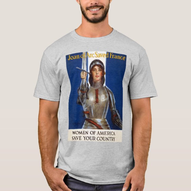 Camiseta Juana de Arco Heroína Francesa, Doncella de Orlean (Anverso)