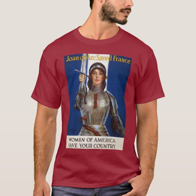 Camiseta Juana de Arco: La doncella de Orleans, heroína Kni (Anverso)