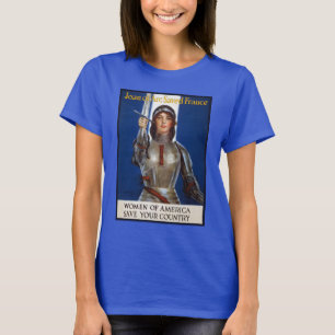 Camiseta Juana de Arco WPA Feminismo Francés Americano Anun