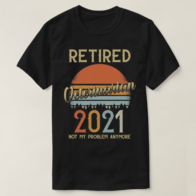 Camiseta Jubilación 2021 Regalo Veterinario (Diseño del anverso)