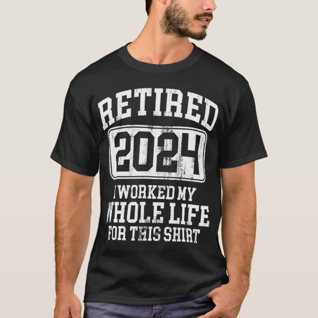 Camiseta Jubilación 2024 Hombres Humor femenino (Anverso)