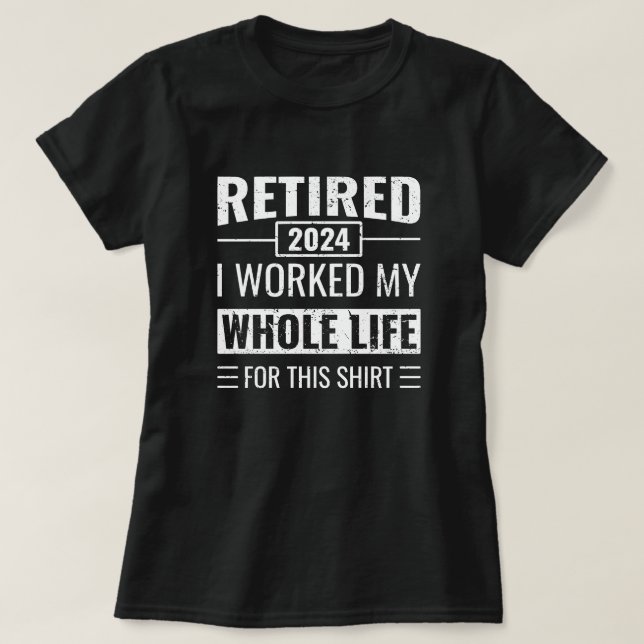 Camiseta Jubilación 2024 Regalos divertidos oficialmente re (Diseño del anverso)