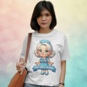 Camiseta Jubilación alegre: Encantadora enfermera retirada