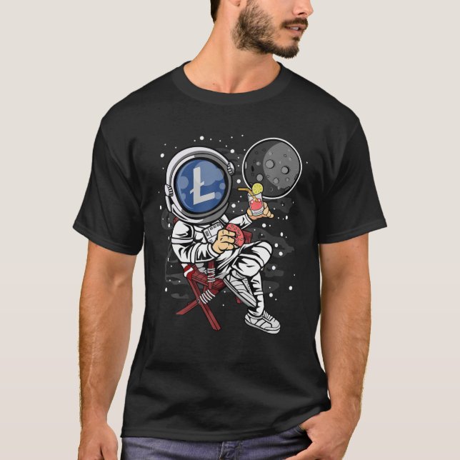 Camiseta Jubilación Astronauta Litecoin LTC Al Crítico De L (Anverso)