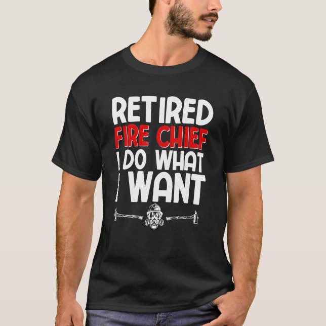 Camiseta Jubilación de bombero retirado jefe de bomberos (Anverso)