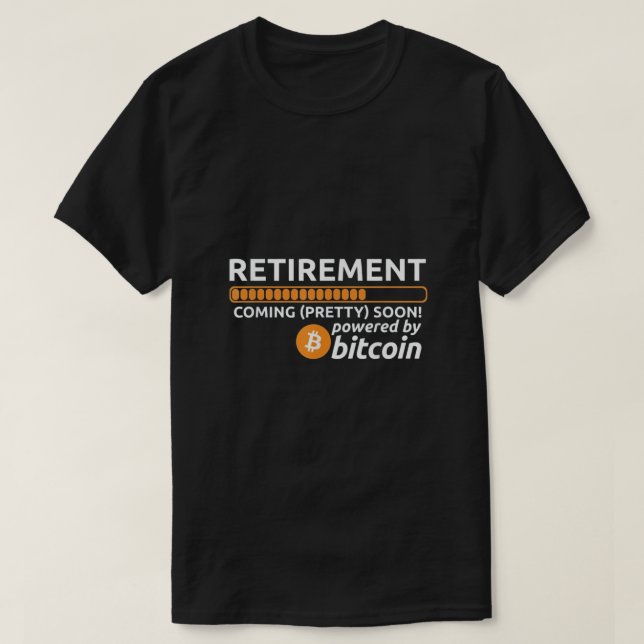 Camiseta Jubilación de criptografía de Bitcoin BTC (Diseño del anverso)