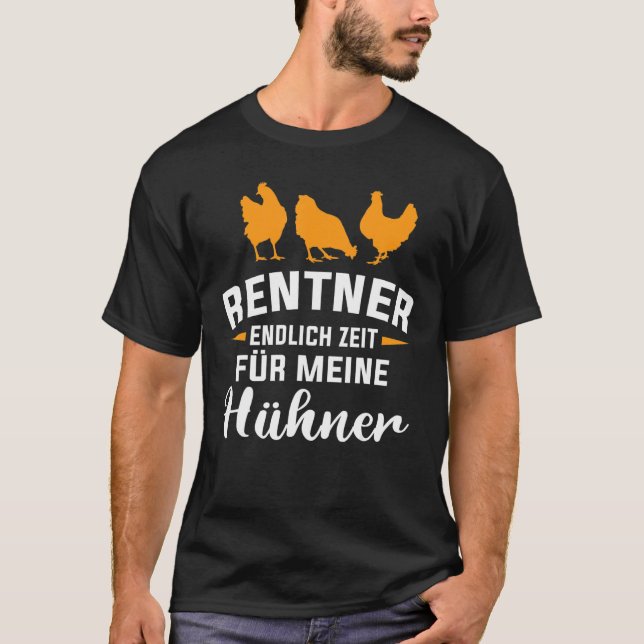 Camiseta Jubilación de gallina pensionada con pensionista (Anverso)