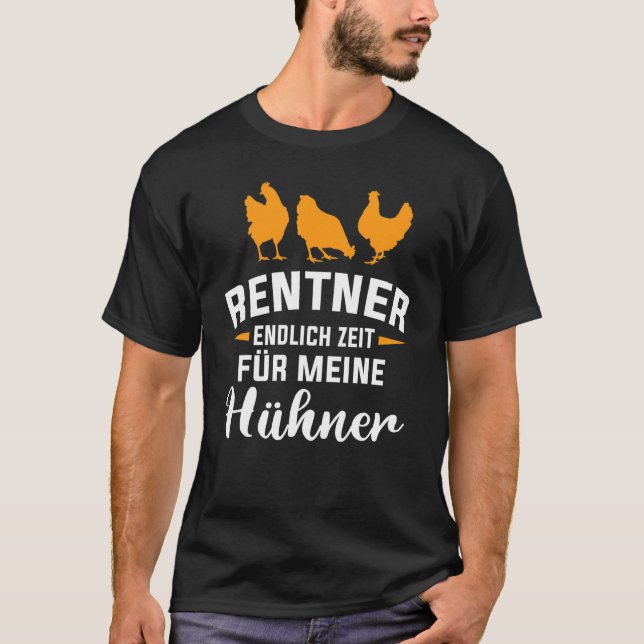 Camiseta Jubilación de gallina pensionada con pensionista (Anverso)