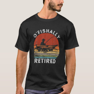 Camiseta Jubilación de la pesca divertida de vintage Ofisha