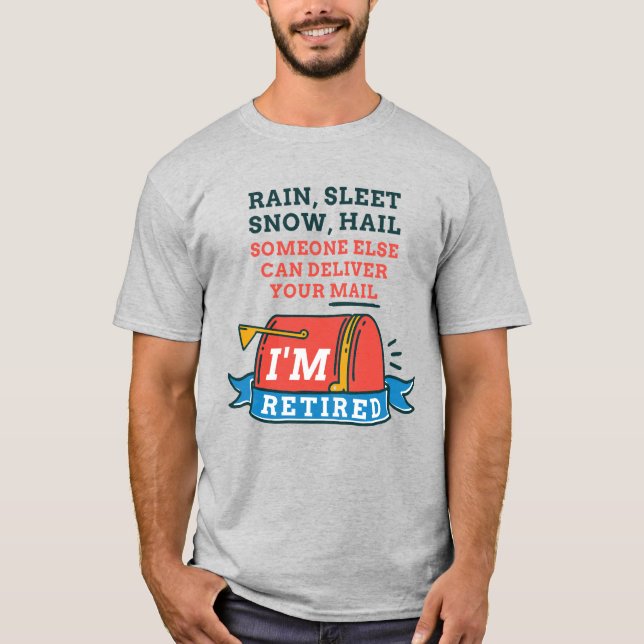 Camiseta Jubilación de Mailman, trabajador postal retirado (Anverso)