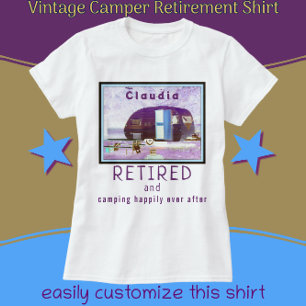 Camiseta Jubilación de remolque de caravana con nombre