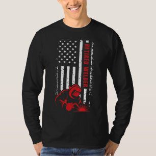 Camiseta Jubilación de Soldadura de Bandera Estadounidense
