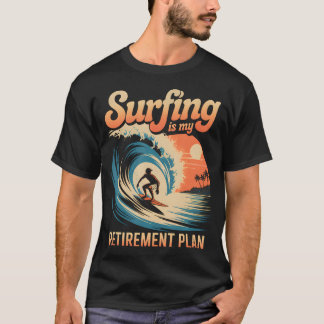 Camiseta Jubilación de Surf Retro Vibraciones de Playa Jubi