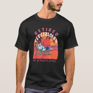 Camiseta Jubilación de Vintage de Electricidad Retirada