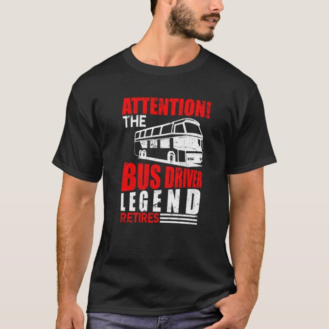 Camiseta Jubilación del conductor del bus de la leyenda Bus (Anverso)