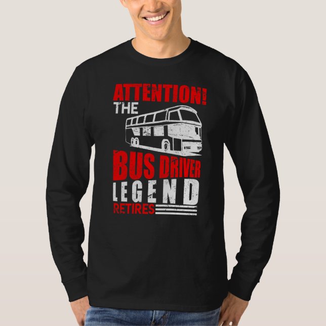 Camiseta Jubilación del conductor del bus de la leyenda Bus (Anverso)