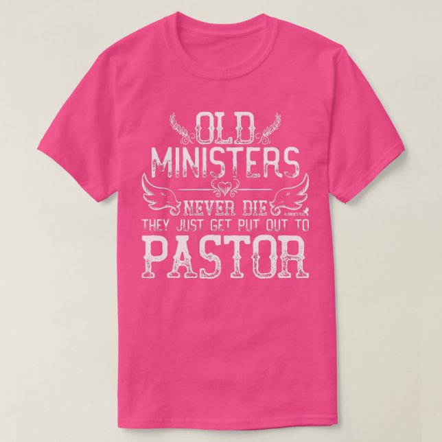 Camiseta Jubilación del pastor del ministro pastor (Diseño del anverso)
