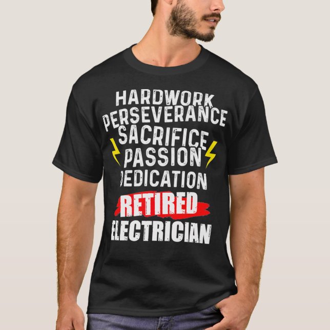Camiseta Jubilación divertida de Electricidad Retirada (Anverso)
