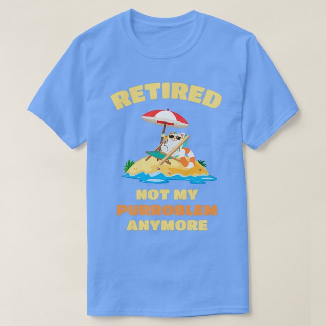 Camiseta Jubilación divertida de gato retirado (Diseño del anverso)