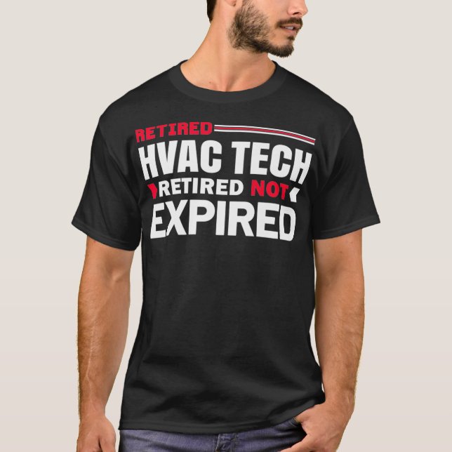 Camiseta Jubilación divertida de HVAC Tech Guay, retirado (Anverso)