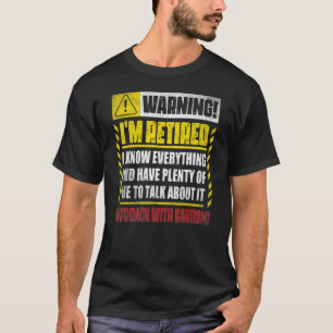 Camiseta Jubilación Hombres Mujeres Jubilación Advertencia