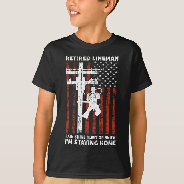 Camiseta Jubilación Lineman 4 De Julio Funny Novedad Man W (Anverso)
