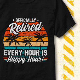 Camiseta Jubilación Oficial Divertida Hora Feliz de Jubilac