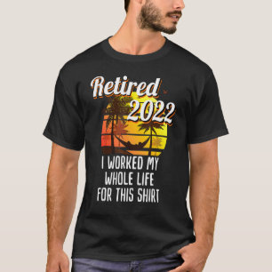 Camiseta Jubilación Palmtree Sunset 2022 para hombres y muj