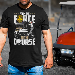 Camiseta Jubilación policial de campo de golf a campo de fu