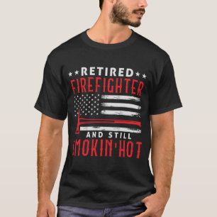 Camiseta Jubilación retirada de bomberos línea roja delgada