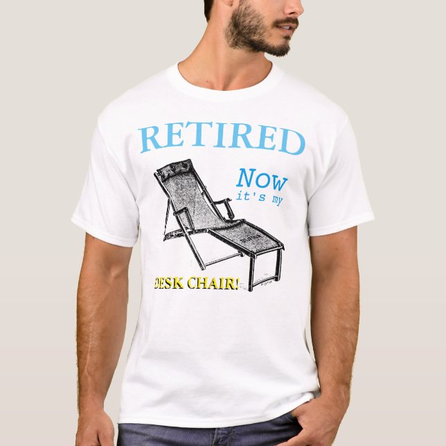 Camiseta Jubilación Retro De Sillón Retirado Hombres Tee (Anverso)