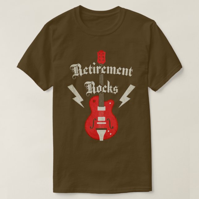 Camiseta Jubilación roca rock rock y ro de guitarra de reti (Diseño del anverso)