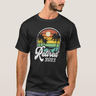 Camiseta Jubilación vintage 2022 Hawaiian Beach 70's Retire