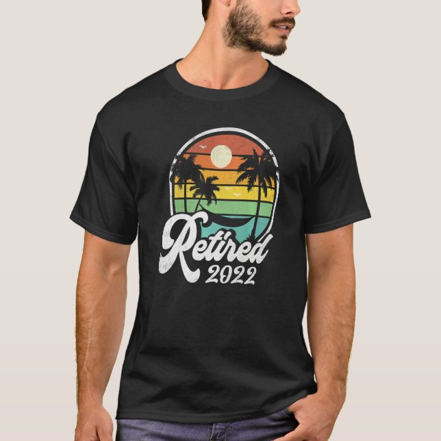 Camiseta Jubilación vintage 2022 Hawaiian Beach 70's Retire (Anverso)