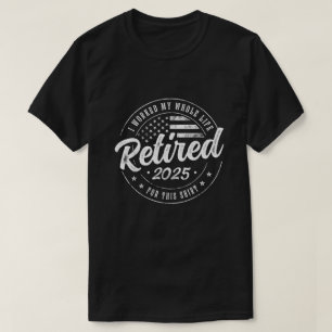 Camiseta Jubilación vintage 2025 Hombres Bandera de Estados