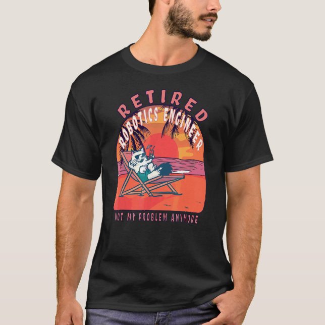 Camiseta Jubilación vintage de ingeniero de robótica retira (Anverso)