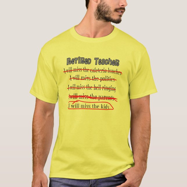 Camiseta jubilada de Srta. The Kids del profesor (Anverso)
