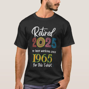 Camiseta Jubilado 2025 Año de Trabajo Personalizado Jubilac