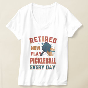 Camiseta Jubilado Ahora Juego Pickleball Todos Los
